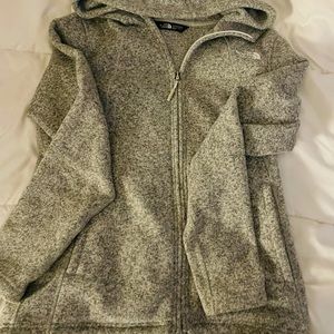 Heather gray North Face zip-up